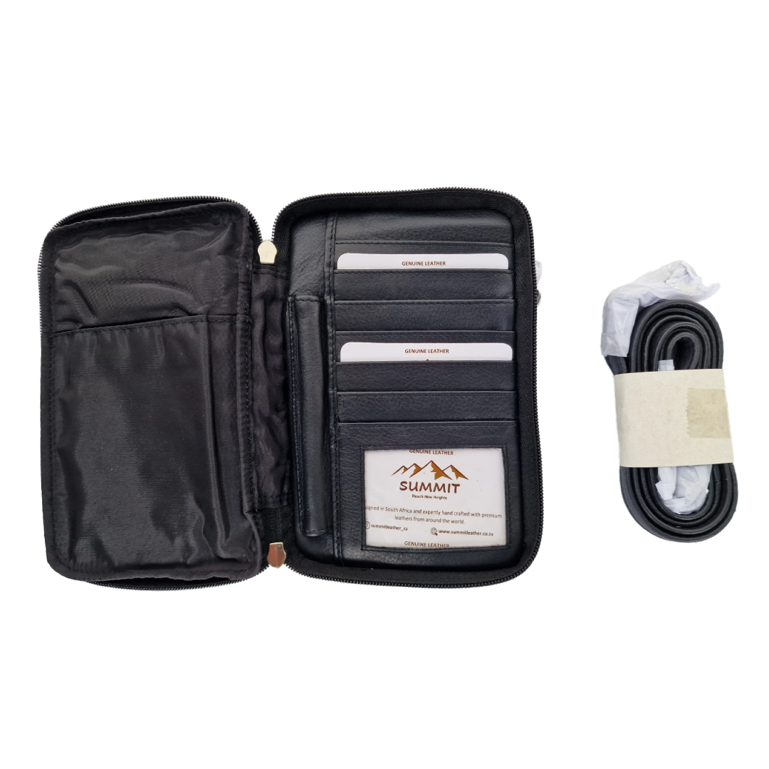 SUMMIT COMPACT GENUINE LEATHER CROSSBODY WITH ORGANISER (SMALL)