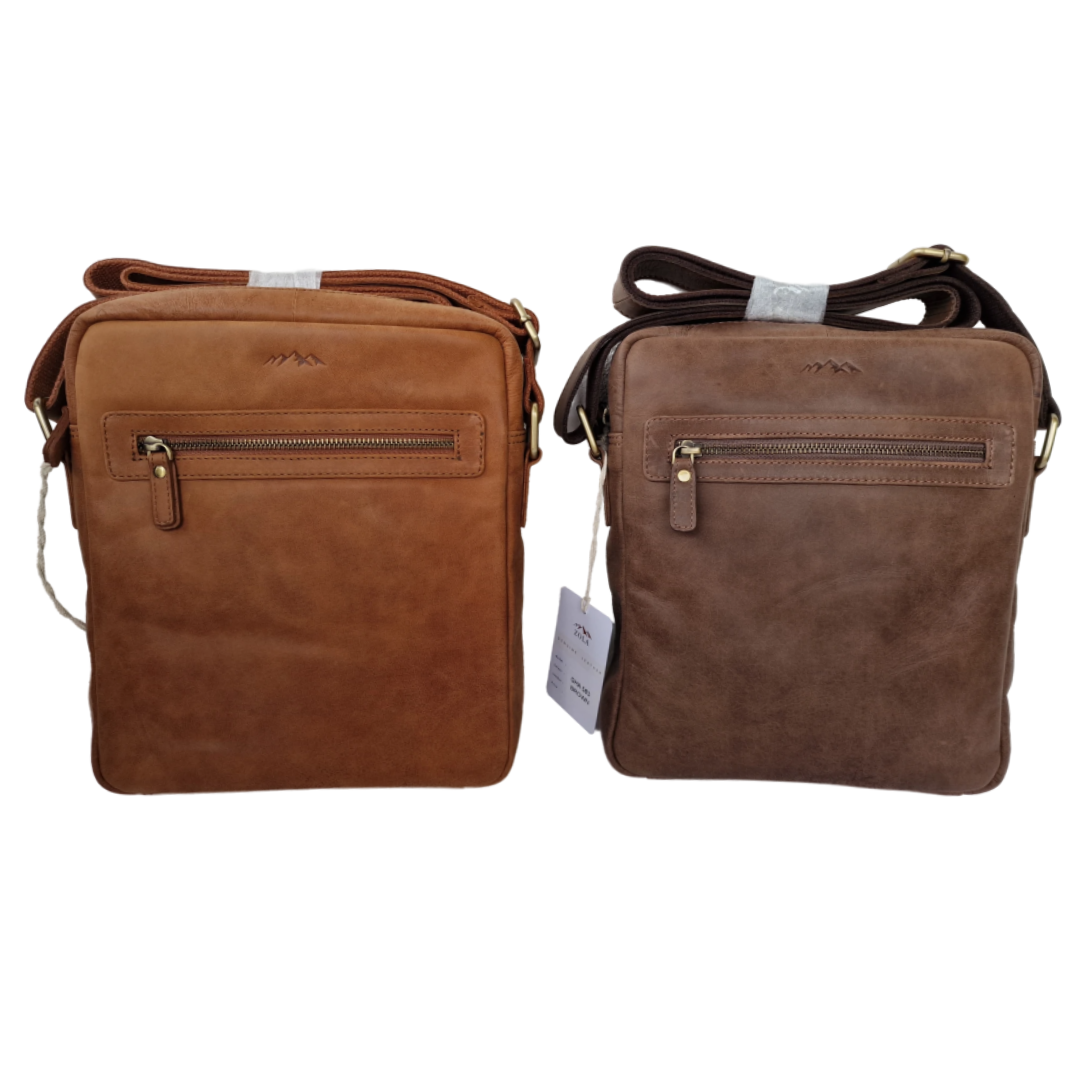 SLIM LINE GENUINE LEATHER CROSS BODY BAG (LARGE)
