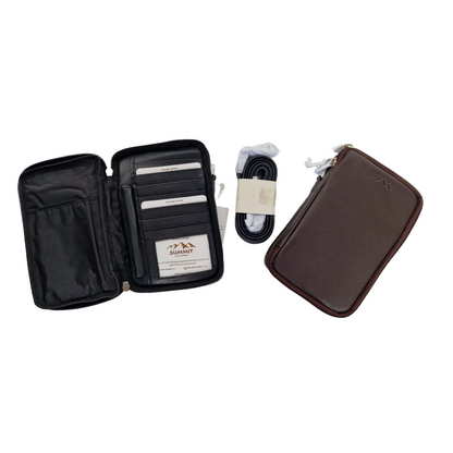 SUMMIT COMPACT GENUINE LEATHER CROSSBODY WITH ORGANISER (SMALL)